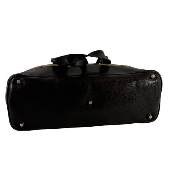 BURBERRY Multicolor Canvas Quilted House Check Manor Tote Bag Made in Italy - Picture 7 of 17